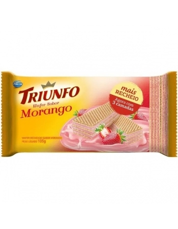 BISCOITO TRIUNFO WAFER 105G MORANGO