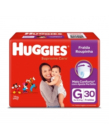 FRALDA HUGGIES MEGA G 30UN SUPR CARE