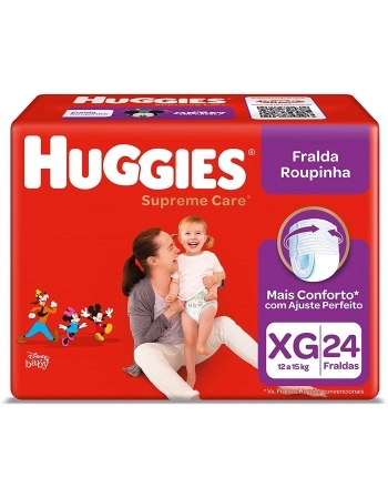 FRALDA HUGGIES MEGA XG 24UN SUPR CARE