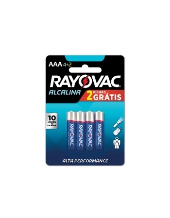 PROMOÇÃO RAY PILHA ALCAL PALITO L6P4